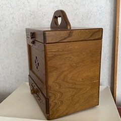 昭和レトロ　メイクボックス　卓上ミラーボックス　ソーイングボックス　裁縫箱の画像