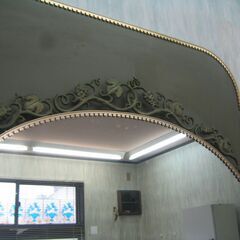 レトロ　大型ミラー①　約90cm×90cm　鏡　アンティーク　骨董　昭和の画像