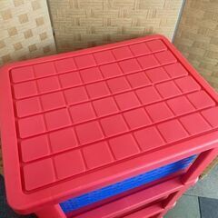 3段 キッズバスケット おもちゃ収納 キャスター付き おもちゃ箱 カラフル 収納バスケット ビビットカラー 札幌 北20条店の画像