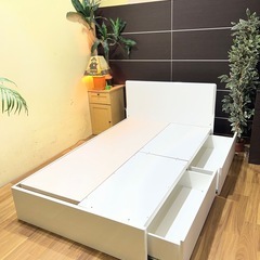 セミダブルベッドフレーム及マットれレスの画像