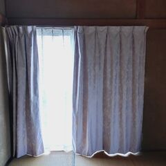遮光カーテン　スモーキーピンク（中古美品）の画像