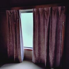 遮光カーテン　スモーキーピンク（中古美品）の画像