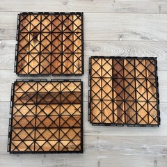 IKEAウッドタイル3枚新品未使用の画像