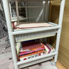 3段キャスター付き収納ラック
の画像