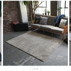 グレージュラグマット(190×190)の画像
