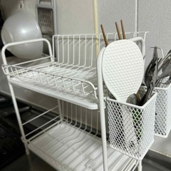 2段キッチン水切りラックの画像