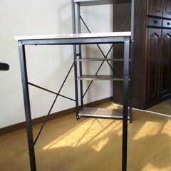 モダンデコ　ユニットパソコンデスク　５段ラック付き　ブラウン　PCデスク　学習机の画像