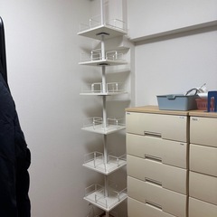 山善(YAMAZEN) 本棚 突っ張り 回転式本棚の画像