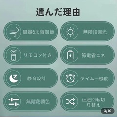 LEDシーリングファン 未開封品③の画像