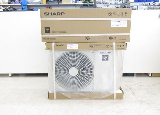 北海道千歳市/恵庭市 近郊配送 未使用品 シャープ ルームエアコン AC-22TFC/AU-22TFCY プラズマクラスター搭載 暖房5～6畳/冷房：6～9畳 FCシリーズ