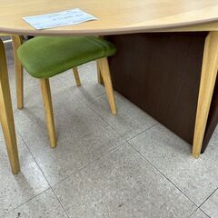 ★リユースのサカイ高崎店★TJ13280 (株)関家具 2人掛けダイニングセット 黄緑 H72.5×D80.5×W90 クリーニング済みの画像