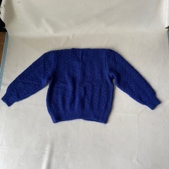 ハンドメイド カーディガン 手作り ブルー Mサイズ～Lサイズ相当 中古品  の画像