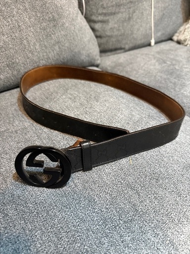 Gucci ブラック GGパターン ベルト