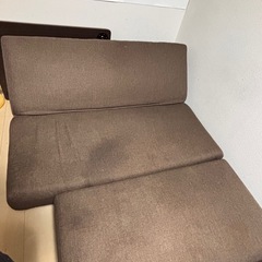 ニトリ　ブラウン　ソファー　ベッド　稼働式の画像