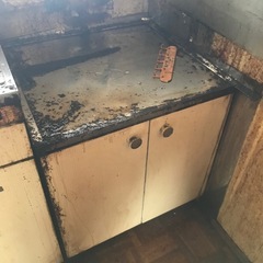 中古　流し台　幅120㎝　ガスコンロ台　幅60㎝ の画像