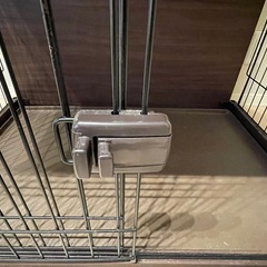 犬用ケージ 木目調 ダークブラウン 幅95×奥64×高63 小型犬 中型犬用 ペットケージの画像