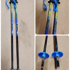●29) Hart frozen j rocker 106cm スキー板 /ビンディング KiD X/ポール 80cm 3点セット 中古 ①の画像