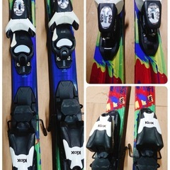 ●29) Hart frozen j rocker 106cm スキー板 /ビンディング KiD X/ポール 80cm 3点セット 中古 ①の画像