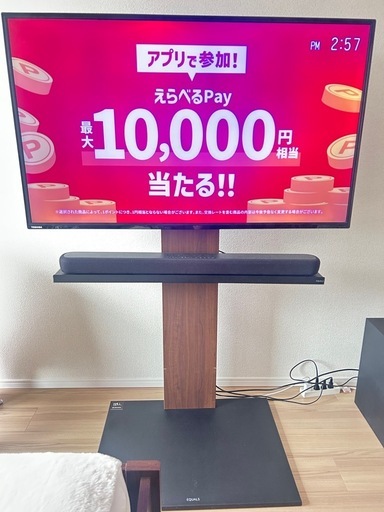 TOSHIBA製49型テレビと WALL社のテレビスタンド