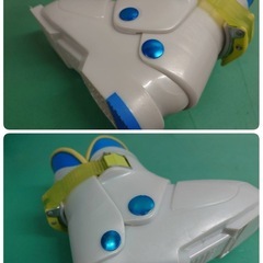 ● 29)  Hart frozen j ハート スキー ブーツ  221mm 18cm  スキー靴 ホワイト×イエロー×ブルー キッズ 子供用 中古 ①の画像