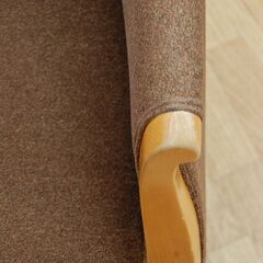 ②一人掛けチェア 幅63×奥行70×高さ76cm ファブリック×木 ブラウン ラウンジチェア 椅子 いす イス 札幌市 清田区 平岡の画像