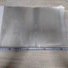 透明袋　たくさんの画像