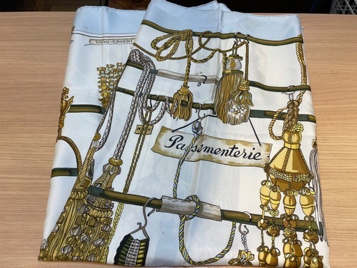 D7045【エルメス】 カレ90 パスマントリー 大判 スカーフ