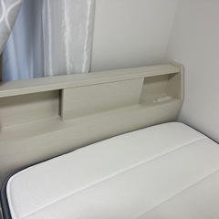 ニトリ ベッドフレーム シングル 収納付きの画像