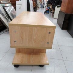 キャスター付き テレビ台 幅80×奥行30×高さ38.5cm ナチュラル TV台 TVボード 収納家具 苫小牧西店の画像