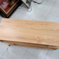 キャスター付き テレビ台 幅80×奥行30×高さ38.5cm ナチュラル TV台 TVボード 収納家具 苫小牧西店の画像