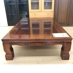 A-510【リユースのサカイ野々市店】ジモティ来店特価‼ 座卓  レトロ 和家具 ブラウン クリーニング済みの画像