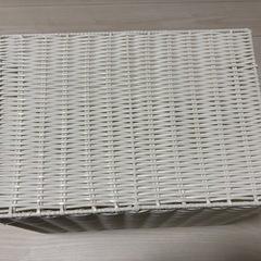 アイリスオーヤマカラー編みバスケット ホワイトの画像