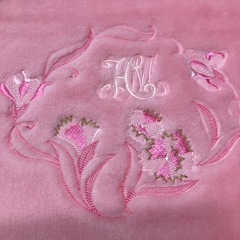 2511-165 HANAE MORI ミンクタッチ毛布 ピンク 未使用の画像