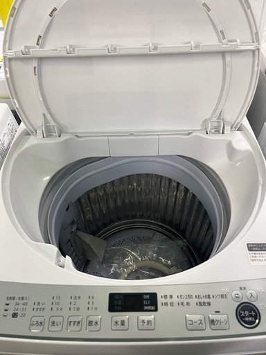 ジャングルジャングル貝塚店　7.0kg洗濯機　SHARP ES-GE7E 2020年製　縦型洗濯機　白　クリーニング済み　中古　リユー