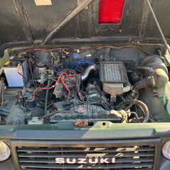 スペシャルカスタム！！ネオ・ヴィンテージ CAR★整備工場からの出品★売り切り！1993年モデル 5MT「スズキ  ジムニー ja11 改 ジムニー」（SUZUKI  JIMNY JA11 改 ジムニー ）「艶消し・アーミーグリーン」の画像