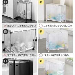 ゴミ箱　3分別の画像