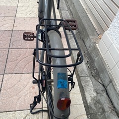 20インチ  グレー　カゴ付き自転車　ミニベロ　グレーの画像