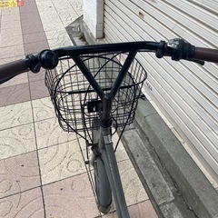20インチ  グレー　カゴ付き自転車　ミニベロ　グレーの画像