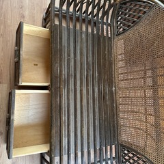 籐のソファ　クッション無しの画像