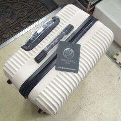 新品 HUNDRED 軽量ソフトキャリーケース 28インチ Lサイズ 95L  MCR-001 ベージュ キャリーバッグ 旅行バッグ 旅行カバン 札幌市 東区 新道東店の画像