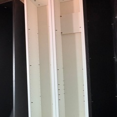 4個　スリムオープンシェルフ 黒白　ラック　棚 の画像