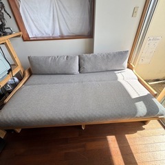 大川家具モーブルソファーベッド3人掛け
の画像