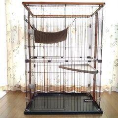 大型猫ケージ 横幅895㎜、奥行570㎜、高さ1202㎜。の画像