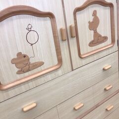 A-511【リユースのサカイ野々市店】ジモティ来店特価‼ ベビータンス ブラウン クリーニング済みの画像