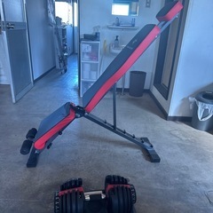 美品IKERU トレーニングベンチ＋可変式ダンベルセット（24kg×2）の画像