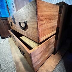古家具 タンス 2段 引き出し箪笥 和箪笥 ビンテージ③の画像