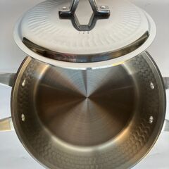 未使用　国産　アルミ手打ち鍋　１８ｃｍ　の画像