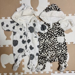 ベビー用保温ベスト 防寒用カバーオール サイズ50〜60 2セットの画像