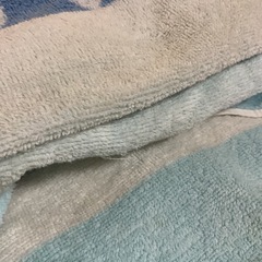 ☺️タオルケット　S 133✖️176cm  青水色白の縦縞の画像