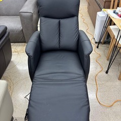 NITORI ニトリ 電動リクライニングチェア コンフェ革 ブラック 2022年の画像
